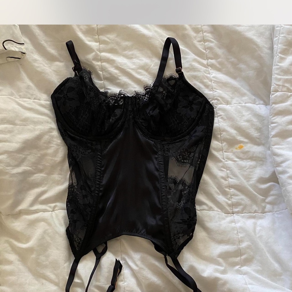 Victoria's Secret Black Lace Corset top